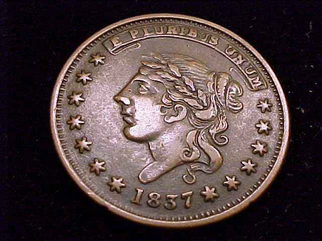 1837 Hard Times Token, Millions For Defence, Very Fine grade.