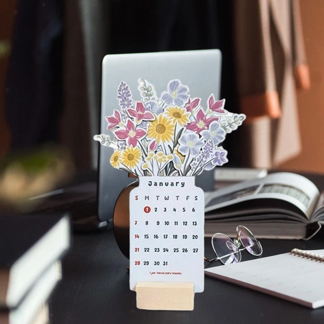 OUDQFCJ 1 Pièce Mini Calendrier De Bureau 2025-2026,Mensuel De Poche,Petit Calendrier Familial Allant,Compact Pour L'École,le Bureau Et La Maison,Noir