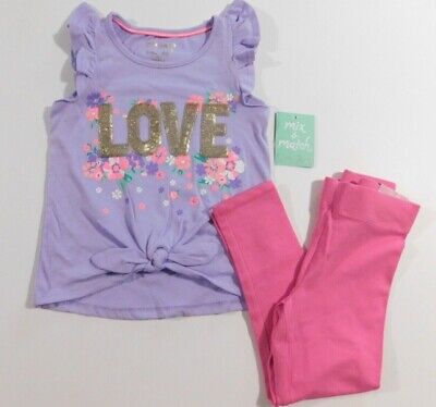 NWT Girls 2 Pc Set Cynthia Rowley Tie Front Top/Tommy Bahama Leggings XS/4 New