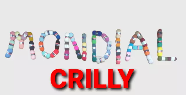 Lana MONDIAL mod. CRILLY 50g ferri 3,5-4 100% acrilico-100% microfibra