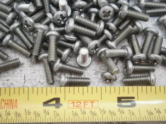 Machine Screws #5/40 x 3/8" Long Phillips Pan Head Stainless Lot of 25 #5346