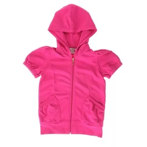 Giacca con cappuccio top a maniche corte Juicy Couture per ragazze nuova con etichette 10 12 14 pezzi £110 2