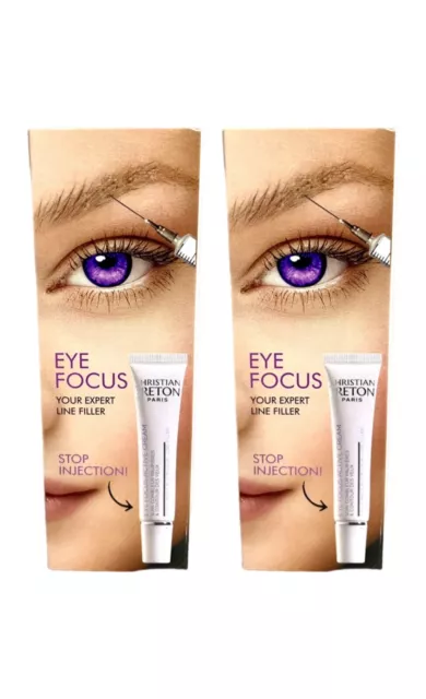 2x Christian BRETON Eye Focus Priorité Remplissage Actif Crème Stop Injection