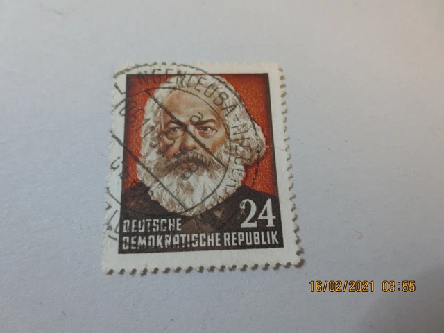 DDR 1953 "Marx" MiNr 349  II YII geprüft