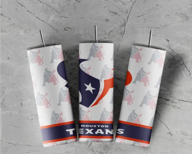 Houston Texans 20 oz hot cold Tumbler Double Walled Game Day