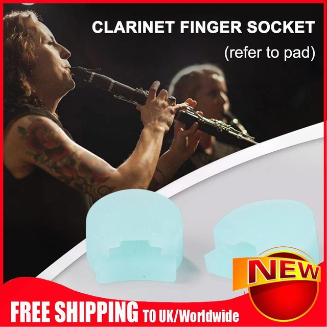 5pcs Clarinet Thumb Rest Covers Finger Rest Protective Pads (Light Blue)