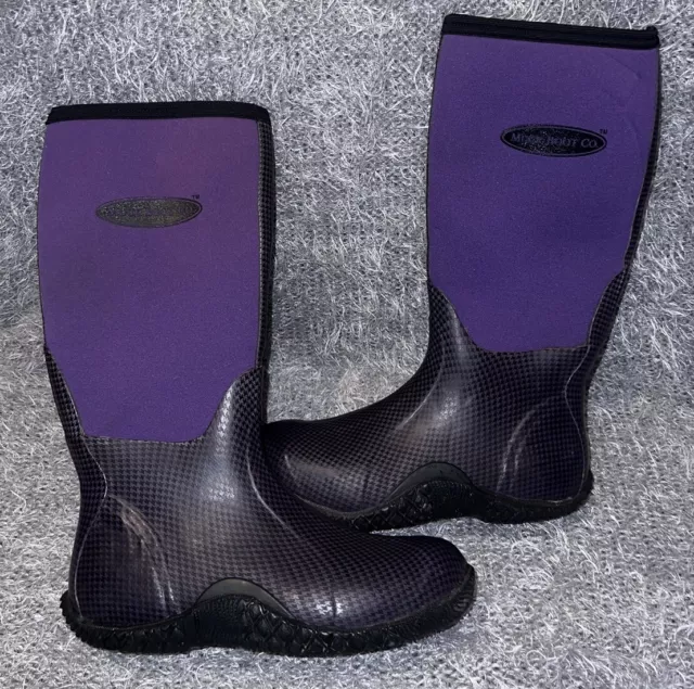 THE ORIGINAL MUCK BOOT COMPANY Purple Rubber Neoprene Boots Size 6 Uk