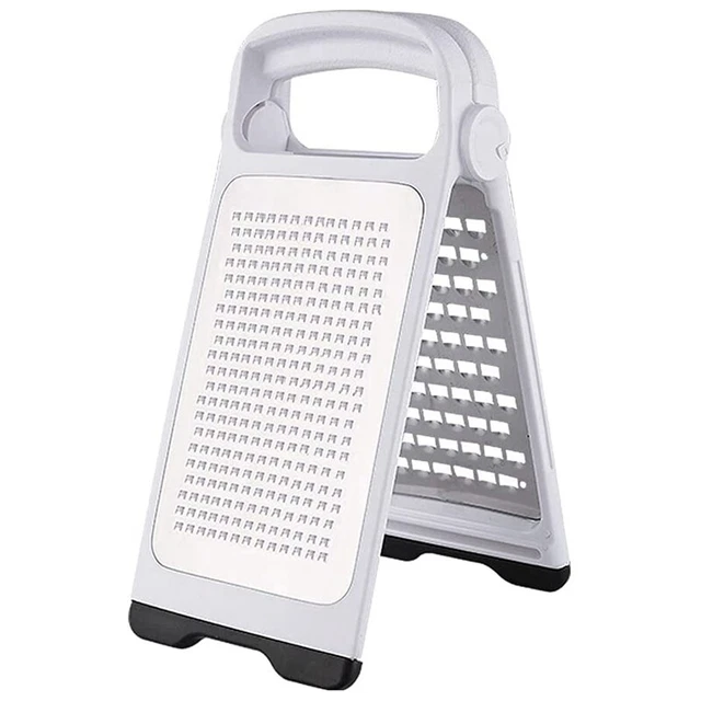 Ralladores de queso plegables, trituradora de jengibre desmontable de mano de 2 lados, buena C6D1