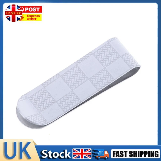 Stainless Steel Credit Money Clip Durable Plaid Purse Card Clip for Men Business