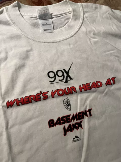 NEW 99X WNNX Atlanta Where’s Your Head At Basement Jaxx Shirt Deadstock Large