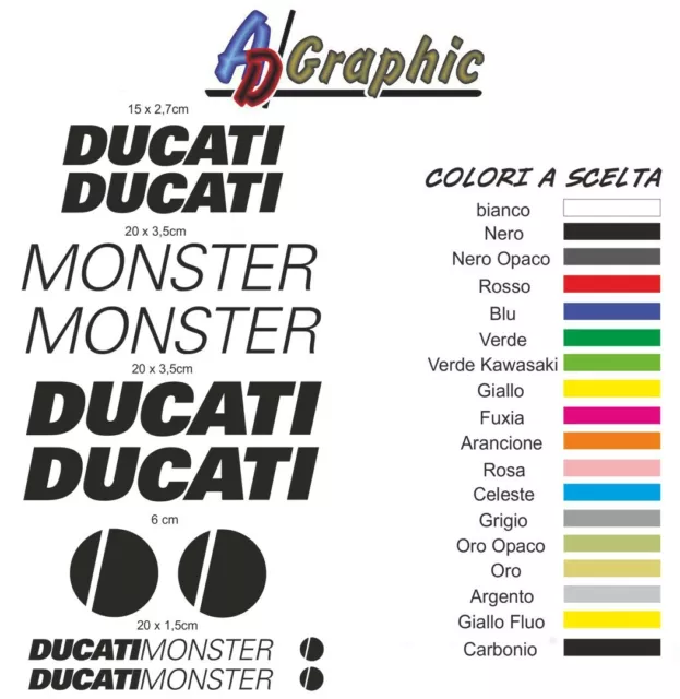 kit adesivi adesivo Stickers pegatina decal sticker compatibile ducati monster