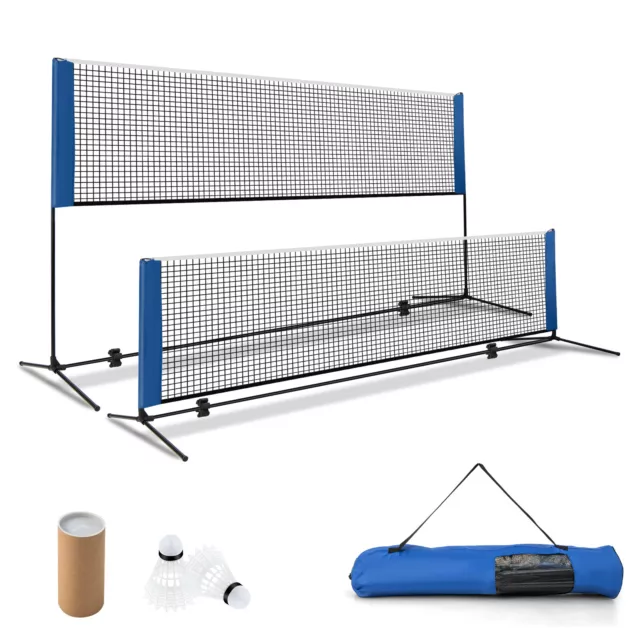 10/14FT Adjustable Badminton Pickleball Volleyball Net 2 Shuttlecocks Carry Bag