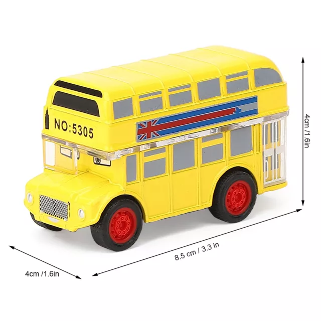 Cartoon Bus Alloy Car Toy 3 Colors Highly Simulation Children