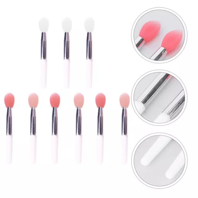 9 Pcs Sleep Lip Balm Spoon Makeup Tool Brush Lipstick Applicator