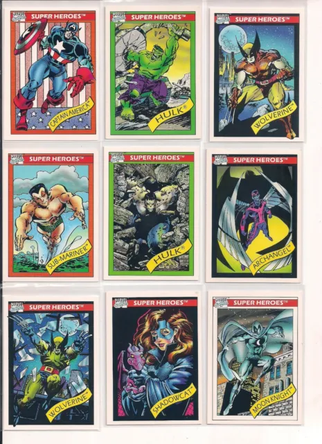 1990 Marvel Universe Trading Cards (Impel)  / U Pick / Choose From List  / bx42