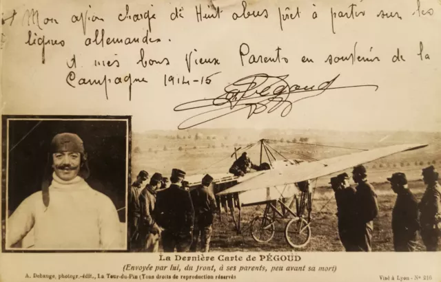 CPA aviation la dernière carte de Pégoud