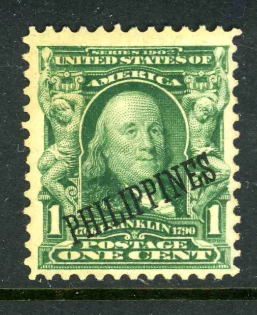 Philippines Stamps Scott #226 1c Franklin 1903-4 Issue MOG 1903-4 Issue 4B24 40