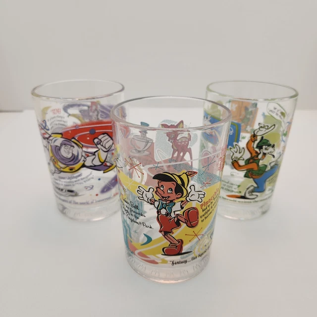 MCDONALDS PIXAR GLASS Walt Disney World 100 Years of Magic Glasses Cups