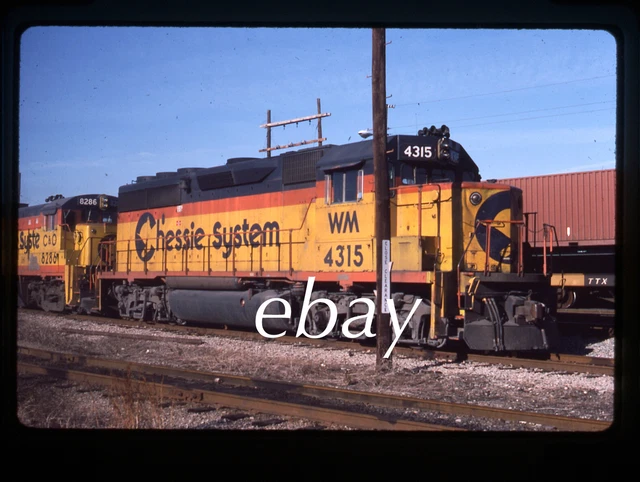 Orig Slide Chessie System WM #4315 GP40-2 1986 Western Maryland Railway