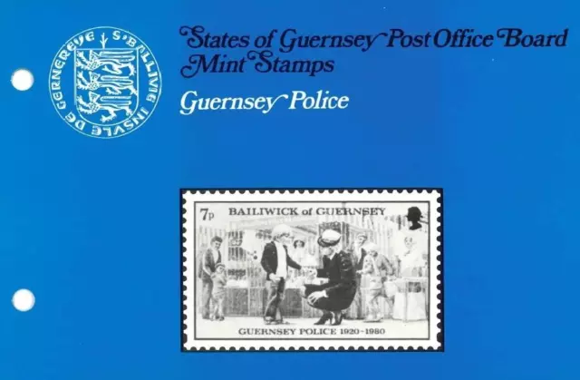 Guernsey stamps 1980 60th. Anniversary of Guernsey Police Presentation Pack MNH