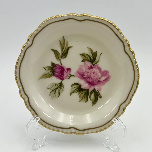 Vtg Castleton China Peony Small Plate 4.5”