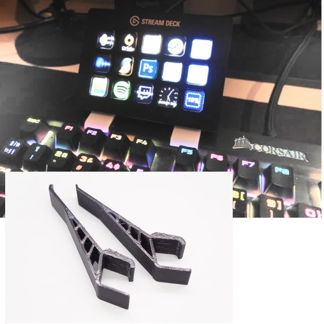 ANGLED KEYBOARD MOUNT for ELGATO Stream Deck MK.1 to Corsair K70, K100 ...