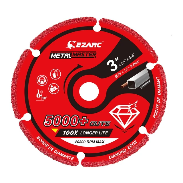 Diamond Cutting Wheel 3 x 3/8 Inch for Metal, Cut Off Wheel with 5000+ ...