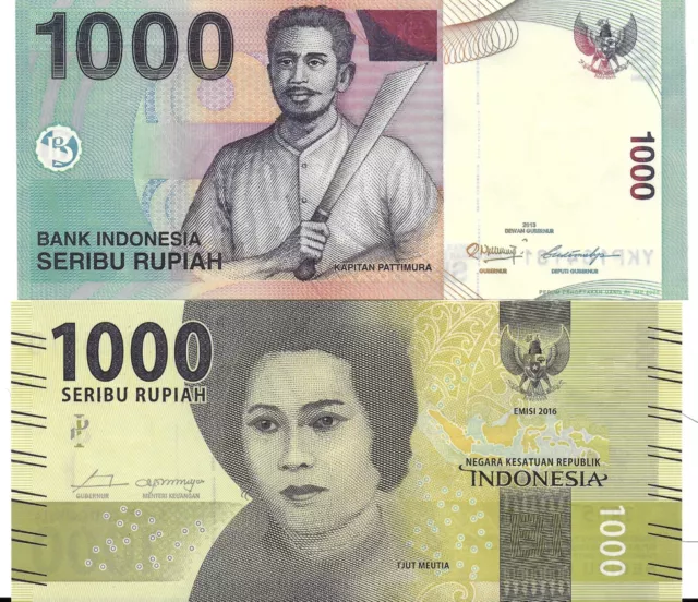 lot de 2 billets d'Indonesie neuf unc