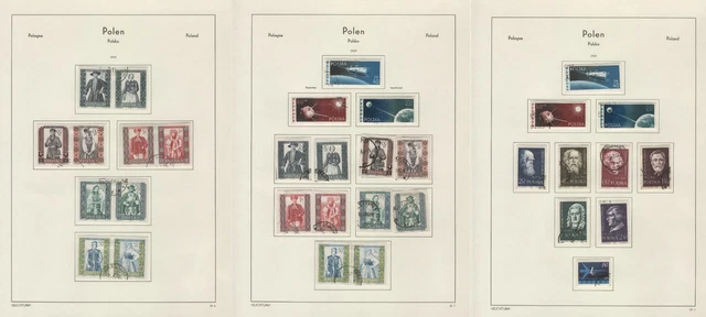 Poland B53 used 33v perf/imperf 1959 National Coctumes Space