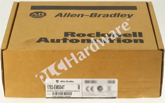 Surplus Open Allen Bradley 1783-EMS04T /B Stratix 6000 E-Net Managed 4-P Switch