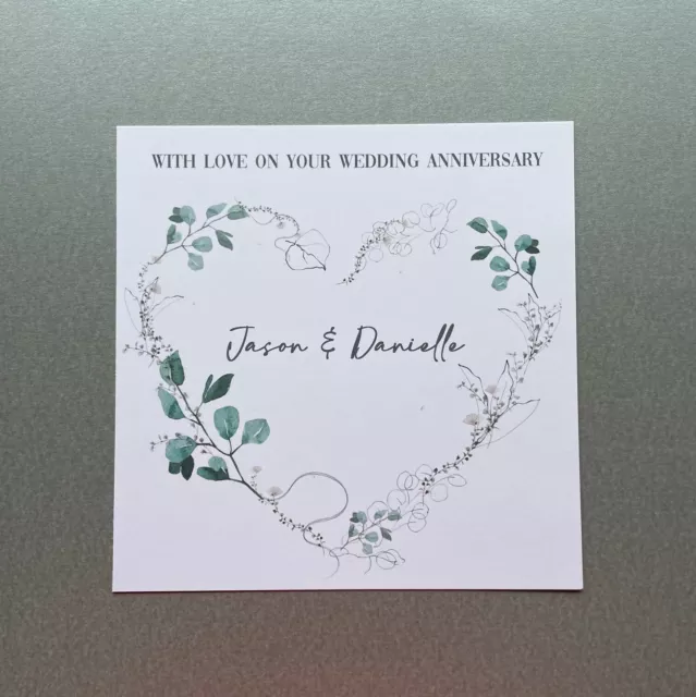 Personalised Wedding Anniversary Card - Daughter & Son In Law, Couple, Mum & Dad
