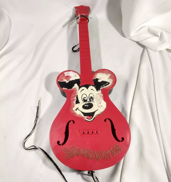 Mickey Mouse MOUSEGEETAR Vintage Childs Guitar hollow body original strap 1950s