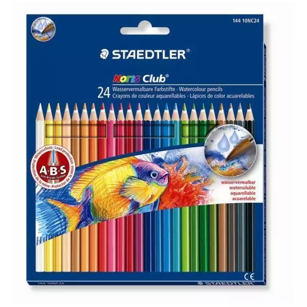 Staedtler Noris Aquarell Watercolour Pencils - Assorted - 24 Pack