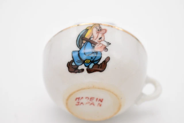 Disney Disneyland Marx Japan Ceramic Tea Cup Sneezy Snow White & Seven Dwarfs