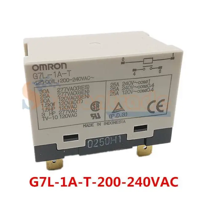 1PCS OMRON General Purpose Electromagnetic Power Relay G7L-1A-T 200-240VAC 30A