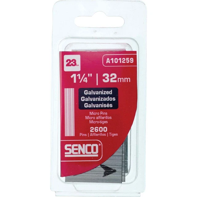 Senco 23-Gauge Galvanized Pin Nail, 1-1/4 In. (2600 Ct.) A101259 Senco A101259