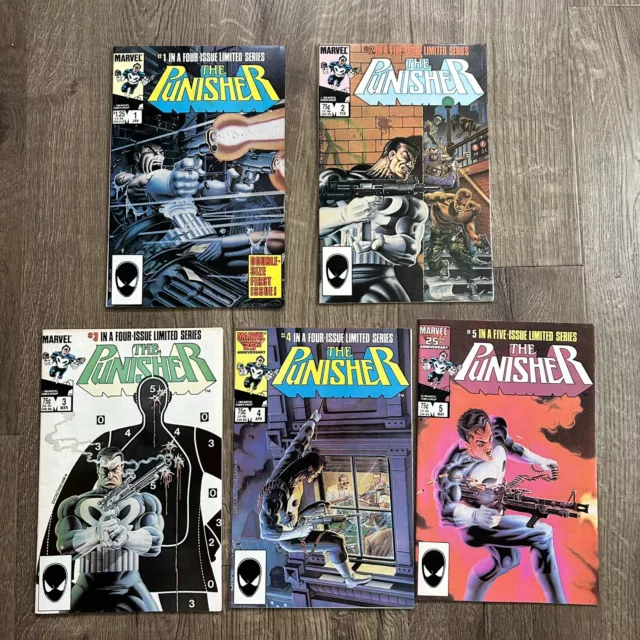 The Punisher Limited Series #1,2,3,4,5 (1986) #1-5 High Grade