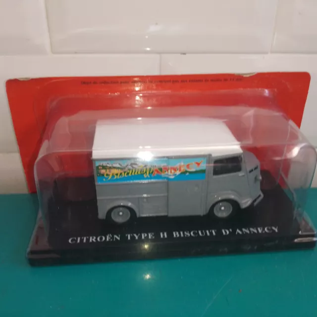 1/43 véhicules publicitaires Auto + Hachette citroën type H biscuit d'annecy