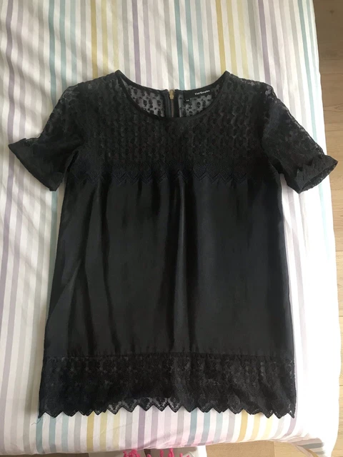 Tunique Haut The Kooples Taille XL Noir Multicolore Soie - Occasion Très Bon état