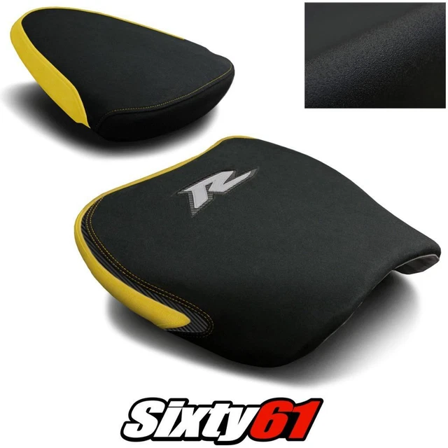 Suzuki TL1000R Seat Covers 1998-2002 2003 Yellow Silver Luimoto Tec-Grip Suede