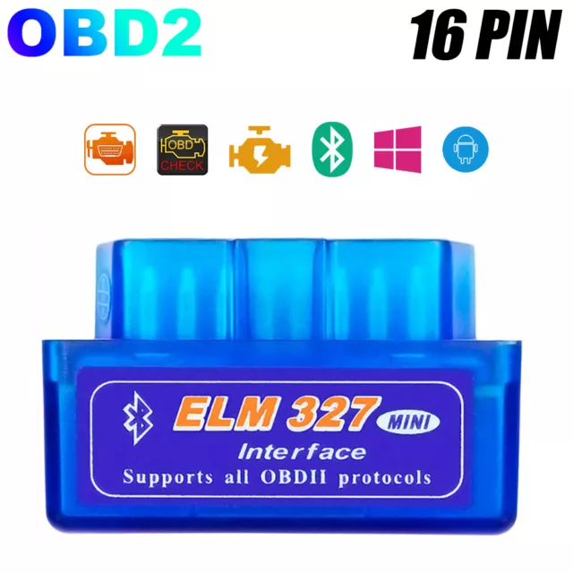 Mini ELM327 Bluetooth V1.5 OBD2 Auto Diagnose Tool Scanner Android Torque NEU