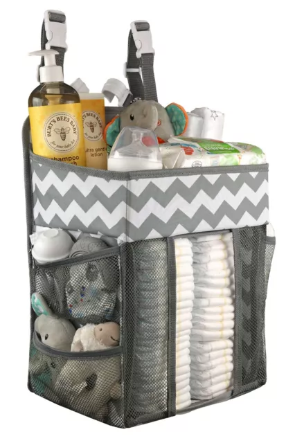 Babywards Hanging Diaper Caddy, Changing Table, Nursery Organizer Crib, Wall