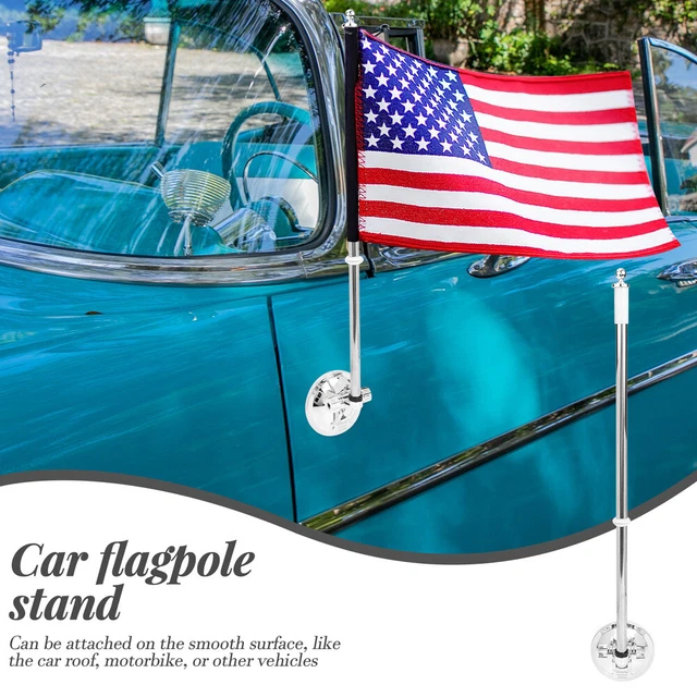 DIIG Flaggenmast Set Edelstahl 1,8m - Rostfreier US-Flaggenmast Für Garten & Dach