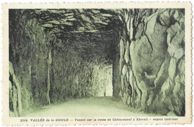 Vallée de la SIOULE 03 Tunnel Châteauneuf Ebreuil CPA non circulée non daté