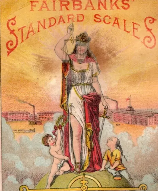 1880s Fairbank's Standard Scales Folder Card Allen & Allen Hardware Agents F152