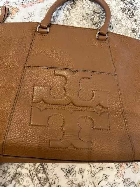 tory burch bag, Brown Leather With Optional Shoulder Strap