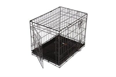 Caja RAC para perro cachorro, jaula plegable de 2 puertas de fácil montaje para perro - pequeña mediana o grande