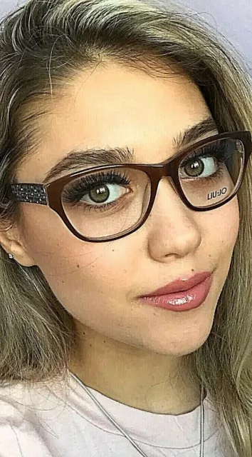 Nuevo marco de gafas para mujer LIU JO LJ 2608R LJ2608R 231 cristal marrón 52 mm Rx