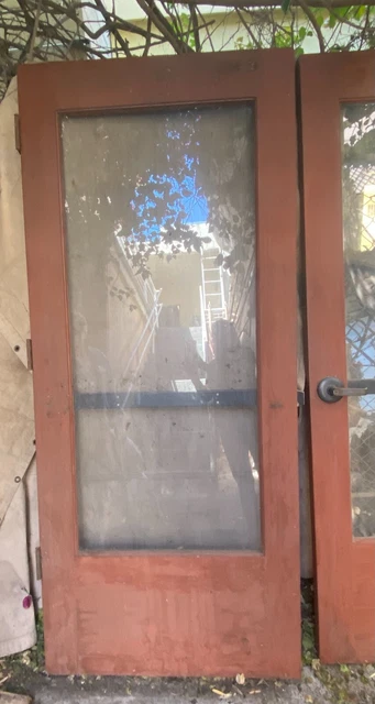 Douglas Fir Wooden Doors with Panic Hardware 3