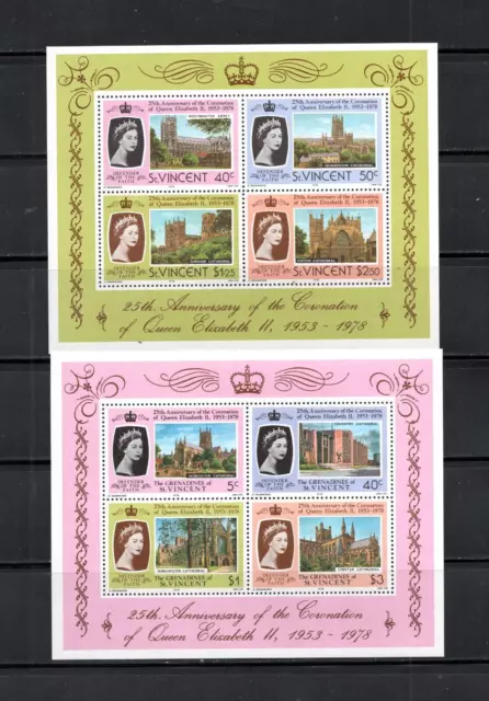 Stamps St. Vincent, 25th anniversary of the coronation of Elizabeth II MNH